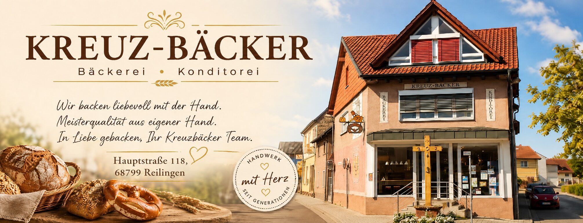 Kreuz-Bäcker Reilingen - Backen mit Hand von Meisterhand - Hauptstrasse 118 - 68799 Reilingen
