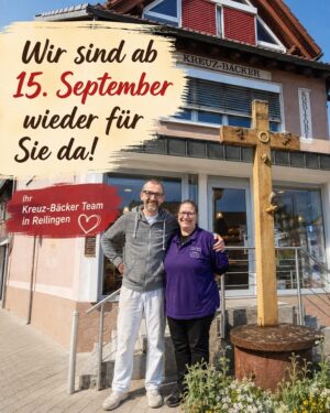 Urlaub vorbei – Kreuz-Bäcker öffnet am 15. September wieder die Türen
